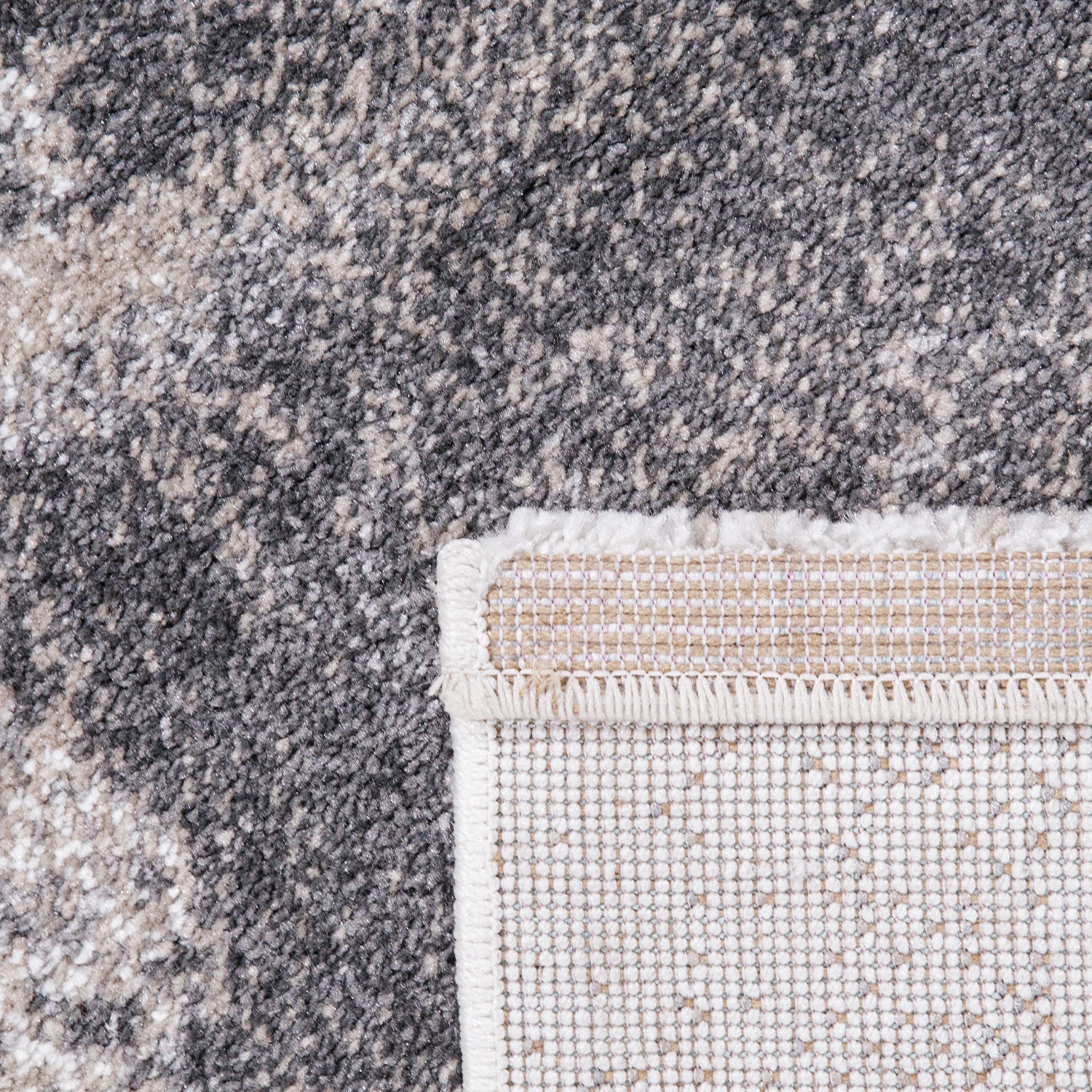 Abstract Area Rug Mero Artful Colors in Beige Grey